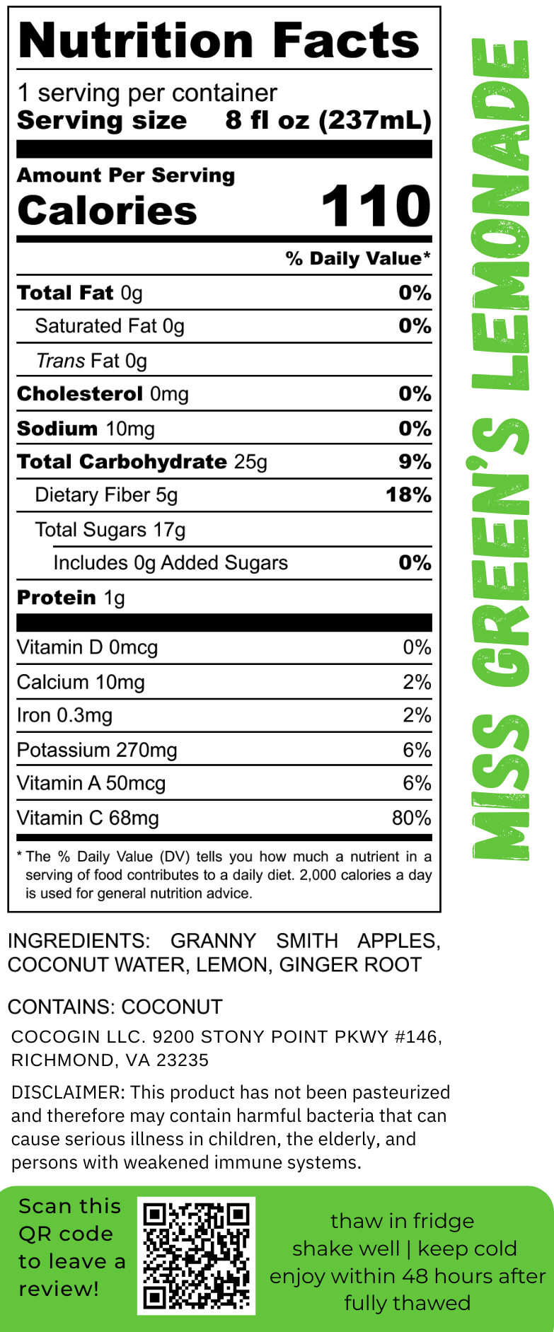 Miss Green's Lemonade
